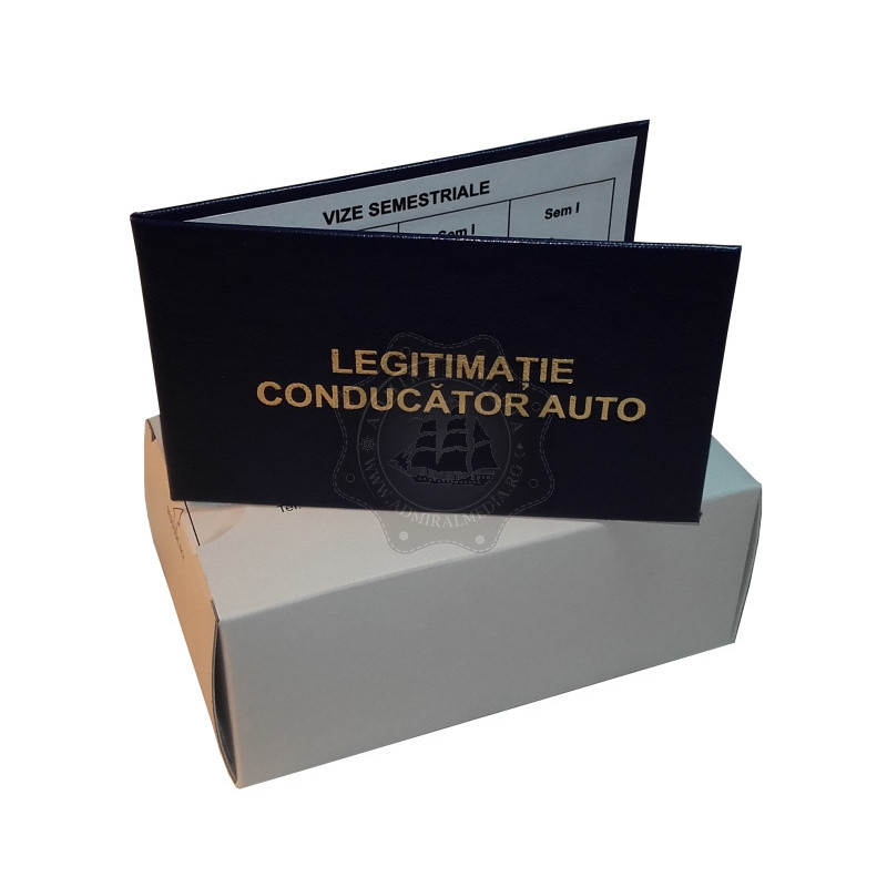 Set 12 Legitimatii conducator auto agreate ARR 2024, Albastru, 6x10cm