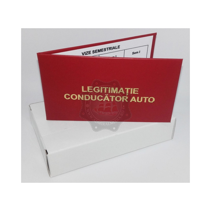 Set 6 Legitimatii conducator auto agreate ARR 2026, Rosu, 6x10cm