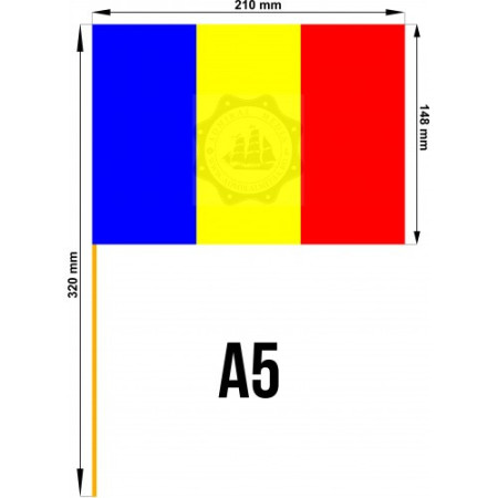Stegulete Romania tricolore A5, Set 50 buc