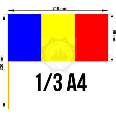 Stegulete Romania tricolore 1/3 A4, Set 50 buc