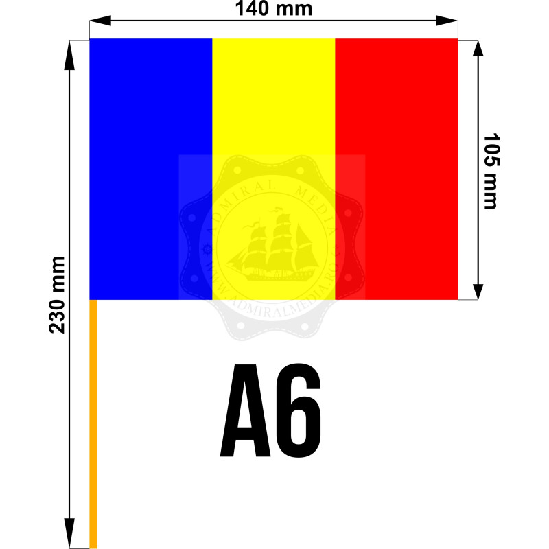 Stegulete Romania tricolore A6, Set 50 buc