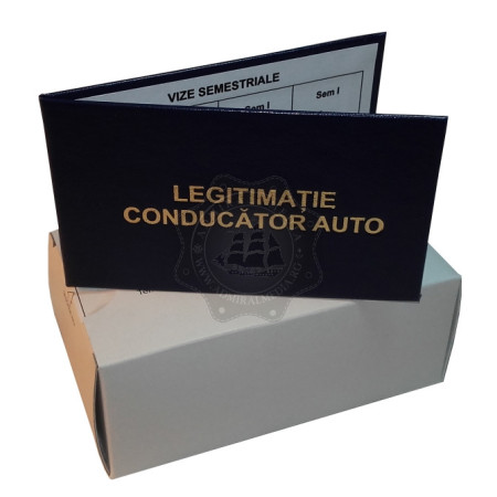 Set 12 Legitimatii conducator auto agreate ARR 2026, Negru, 6x10cm