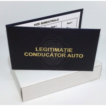 Set 6 Legitimatii conducator auto agreate ARR 2026, Albastru, 6x10cm